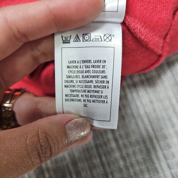 Disney Parks Womens Size S Red Mickey Mouse Embroidered Full Zip Hoodie Sweater - Picture 10 of 13